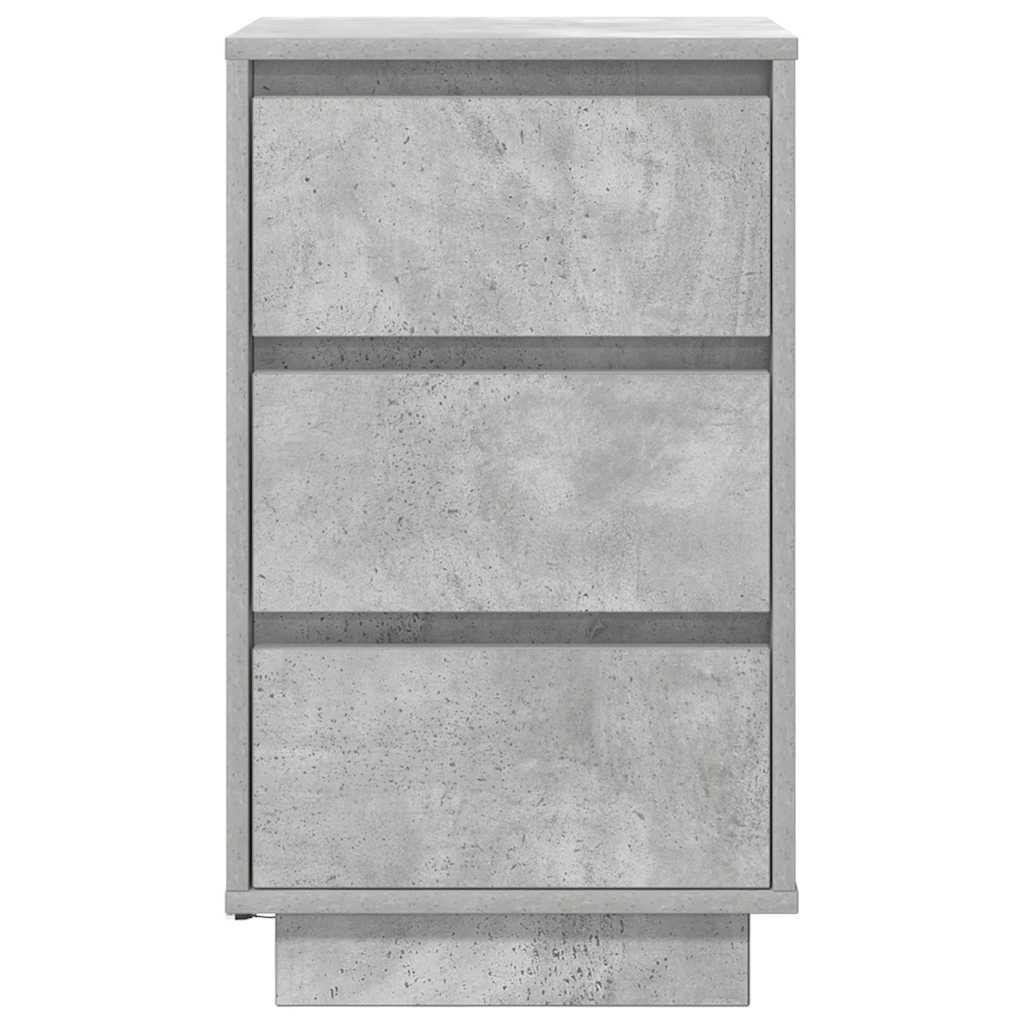 Betonszürke éjjeliszekrény LED-világítással 38x34x65 cm 7