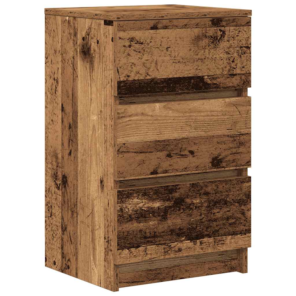 2 db antik fa éjjeliszekrények 3 fiókkal 39x35x65 cm 5