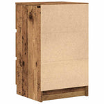 2 db antik fa éjjeliszekrények 3 fiókkal 39x35x65 cm 9