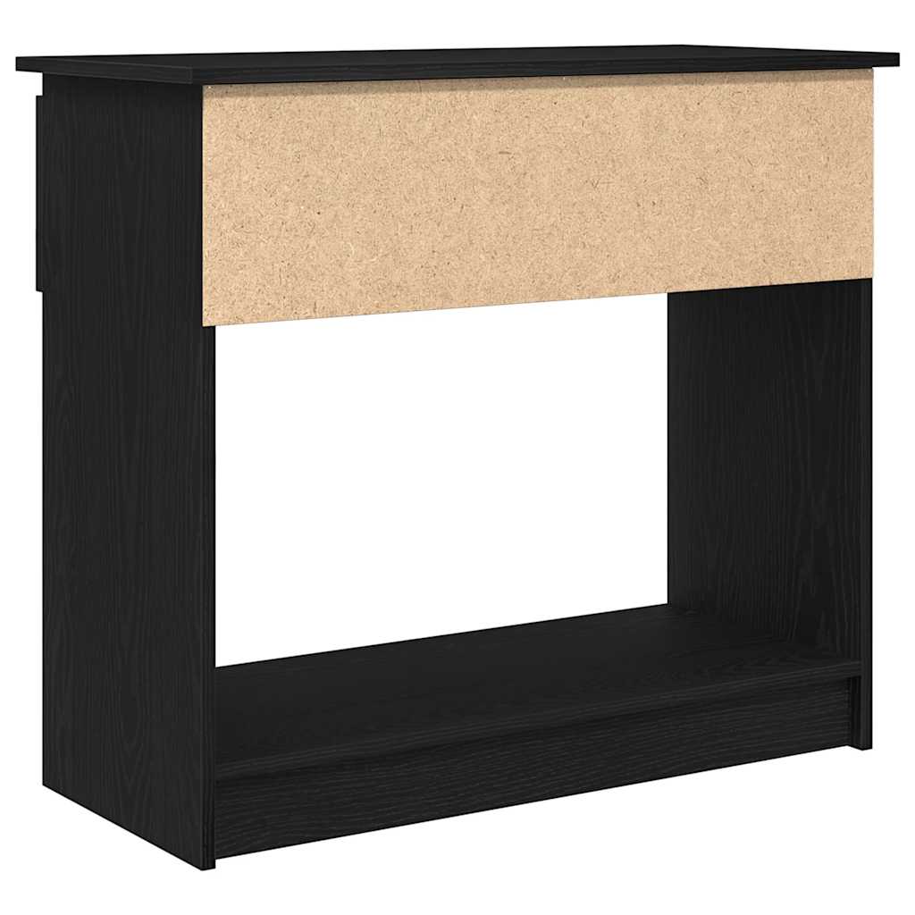 Fekete konzolasztal fiókokkal 85,5x38,5x74,5 cm 8