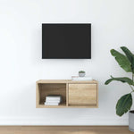 Sonoma tölgy színű szerelt fa fali TV-szekrény 60x31x25,5 cm 3