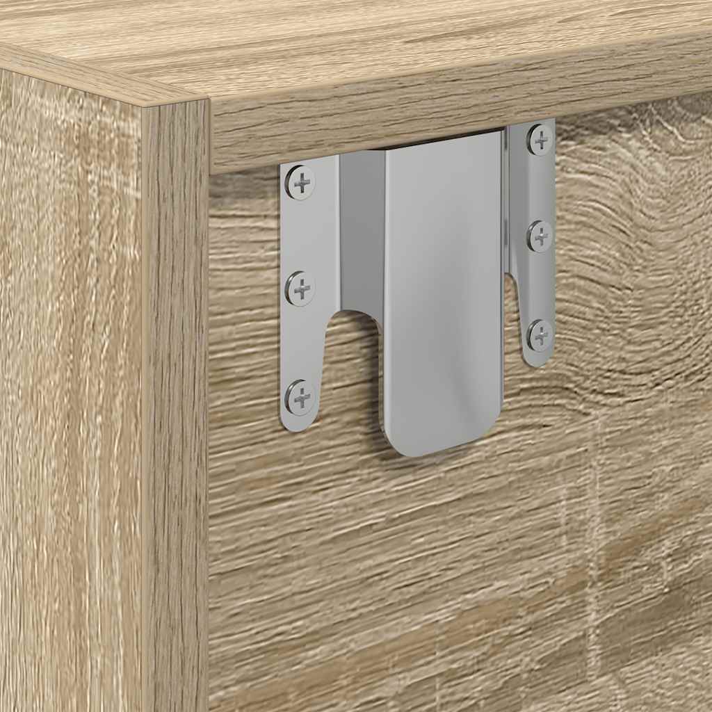 Sonoma tölgy színű szerelt fa fali TV-szekrény 60x31x25,5 cm 11