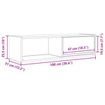 2 db sonoma tölgy színű szerelt fa TV-szekrény 100x31x25,5cm 15