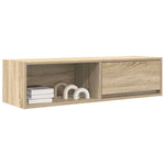 2 db sonoma tölgy színű szerelt fa TV-szekrény 100x31x25,5cm 4
