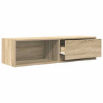 2 db sonoma tölgy színű szerelt fa TV-szekrény 100x31x25,5cm 5