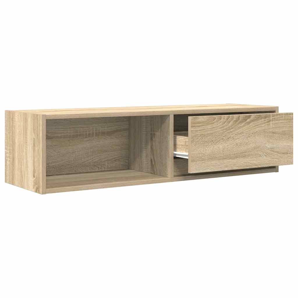 2 db sonoma tölgy színű szerelt fa TV-szekrény 100x31x25,5cm 5