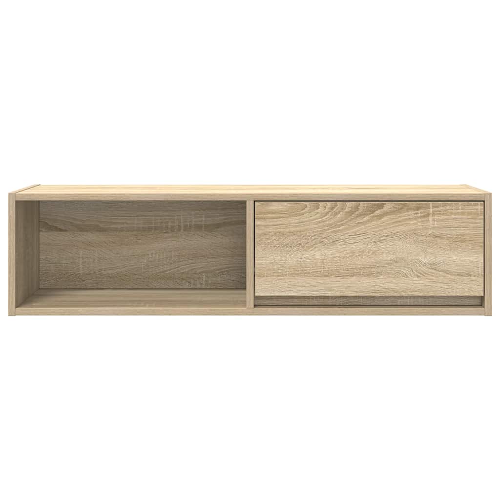 2 db sonoma tölgy színű szerelt fa TV-szekrény 100x31x25,5cm 7