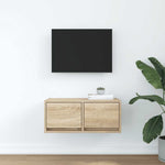 Sonoma tölgy színű szerelt fa fali TV-szekrény 60x31x25,5 cm 3