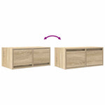 Sonoma tölgy színű szerelt fa fali TV-szekrény 60x31x25,5 cm 12