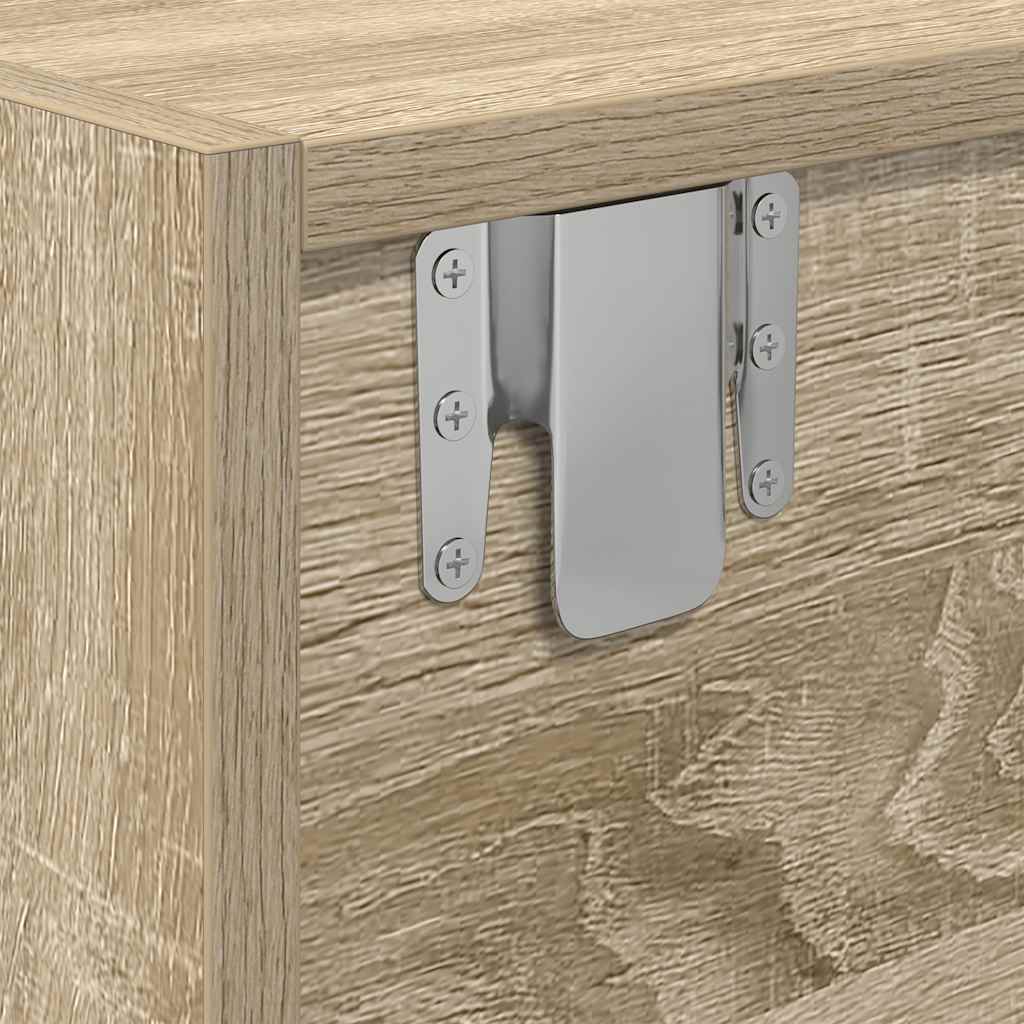 Sonoma tölgy színű szerelt fa fali TV-szekrény 60x31x25,5 cm 9