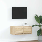 Sonoma tölgy színű szerelt fa fali TV-szekrény 60x31x25,5 cm