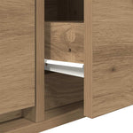 2 db kézműves tölgy szerelt fa TV-szekrény 60x31x25,5 cm 11