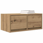 2 db kézműves tölgy szerelt fa TV-szekrény 60x31x25,5 cm 12
