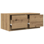 2 db kézműves tölgy szerelt fa TV-szekrény 60x31x25,5 cm 4