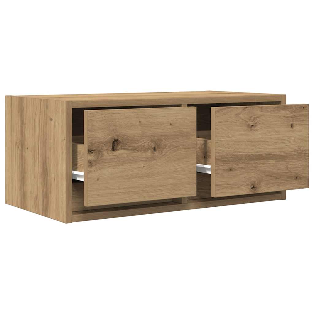 2 db kézműves tölgy szerelt fa TV-szekrény 60x31x25,5 cm 4