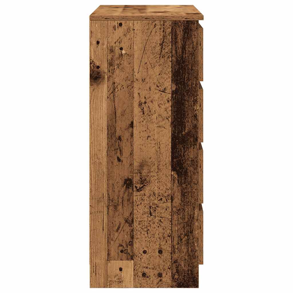 Antik fa szerelt fa tálalószekrény fiókos 71x35x84 cm 7