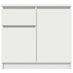 Fehér szerelt fa tálalószekrény fiókos 71x35x65 cm 6