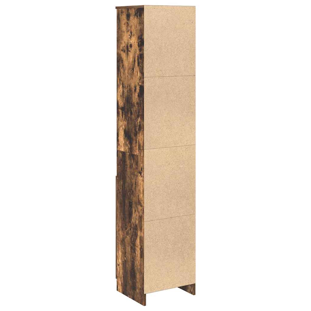 Füstös tölgy színű szerelt fa magasszekrény 37,5x35x180 cm 7