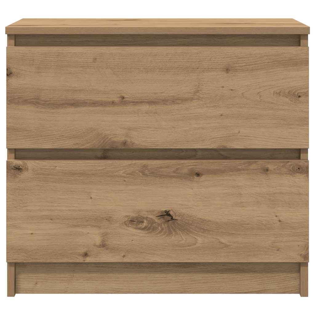 Kézműves tölgy színű szerelt fa TV-szekrény 60x35x54 cm 6