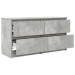 Betonszürke szerelt fa TV-szekrény 100x35x54 cm 5