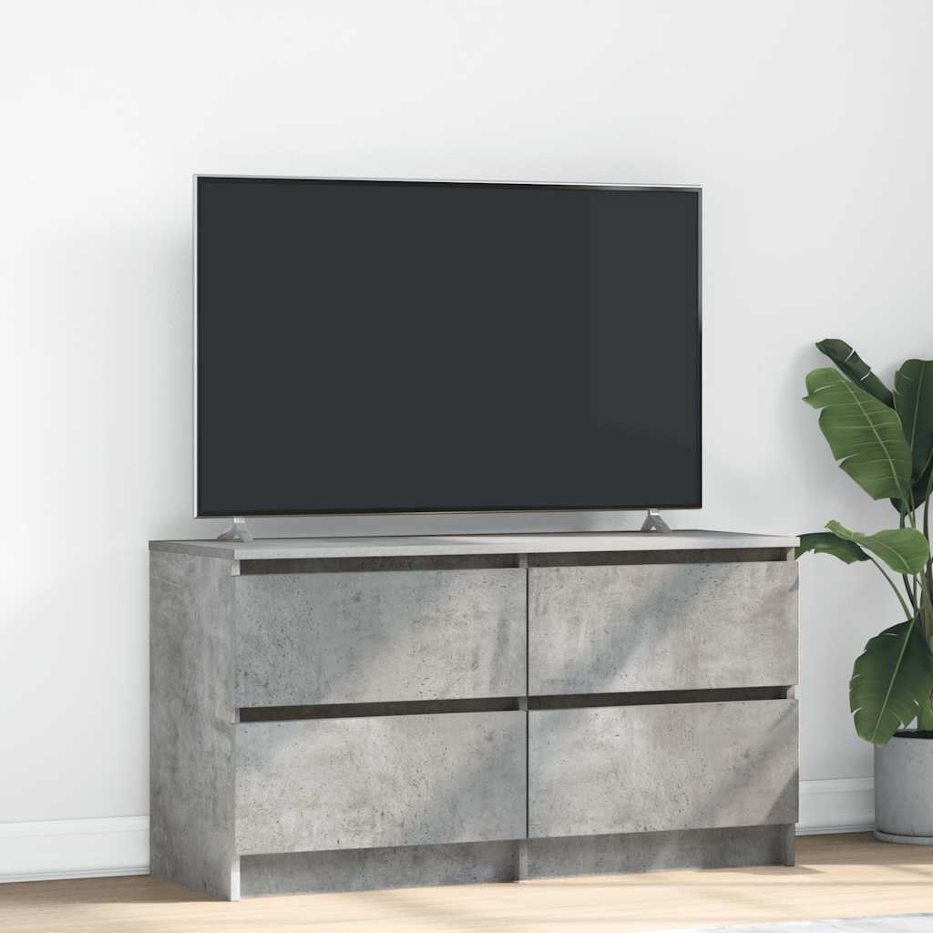 Betonszürke szerelt fa TV-szekrény 100x35x54 cm