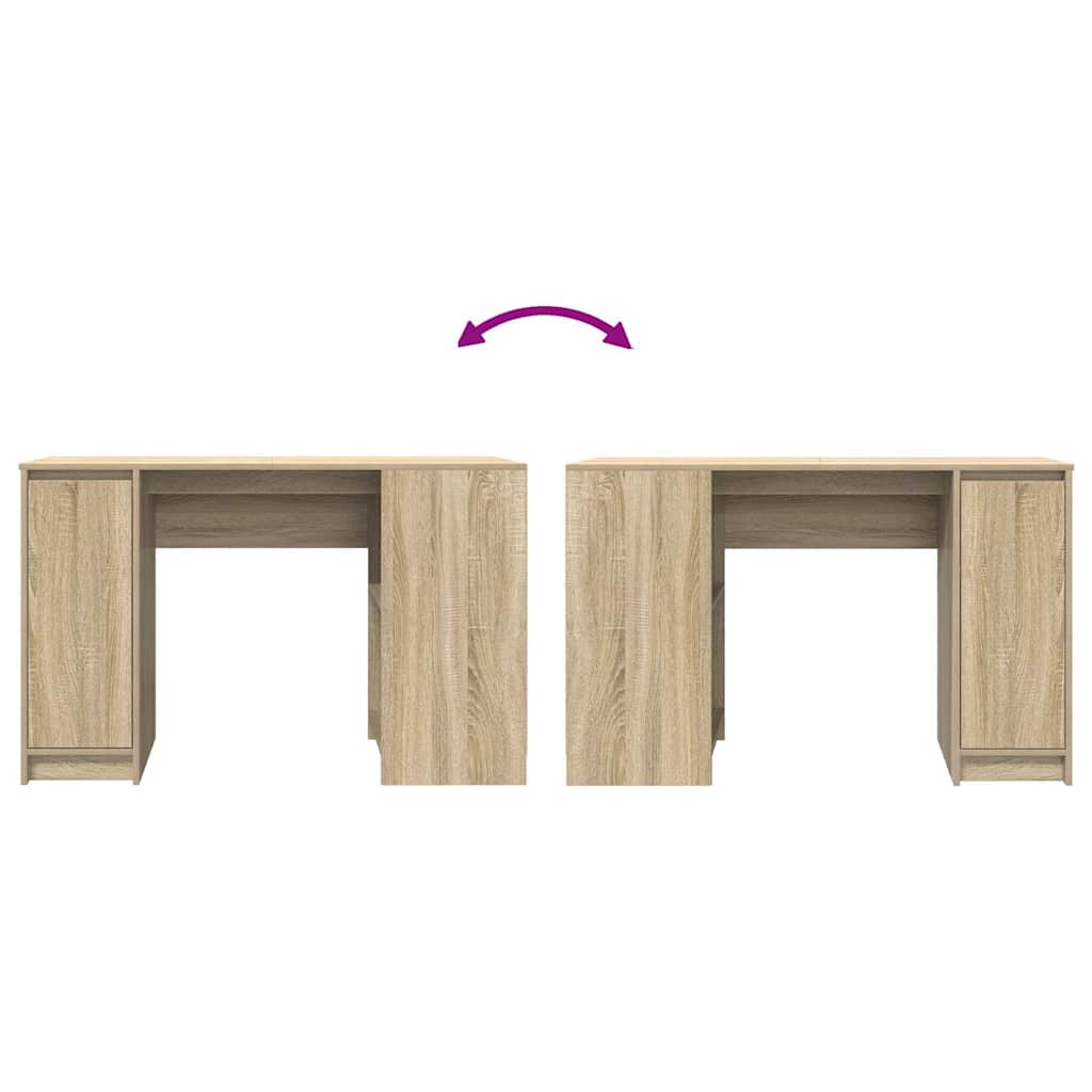 Sonomatölgy színű forgácslap íróasztal 120x42x76 cm 9