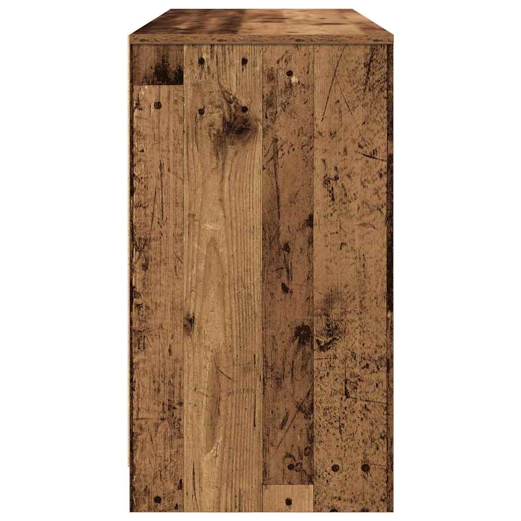 Antik fa szerelt fa íróasztal 120x42x76 cm 7