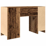 Antik fa szerelt fa íróasztal 120x42x76 cm 8