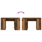 Antik fa szerelt fa íróasztal 120x42x76 cm 9