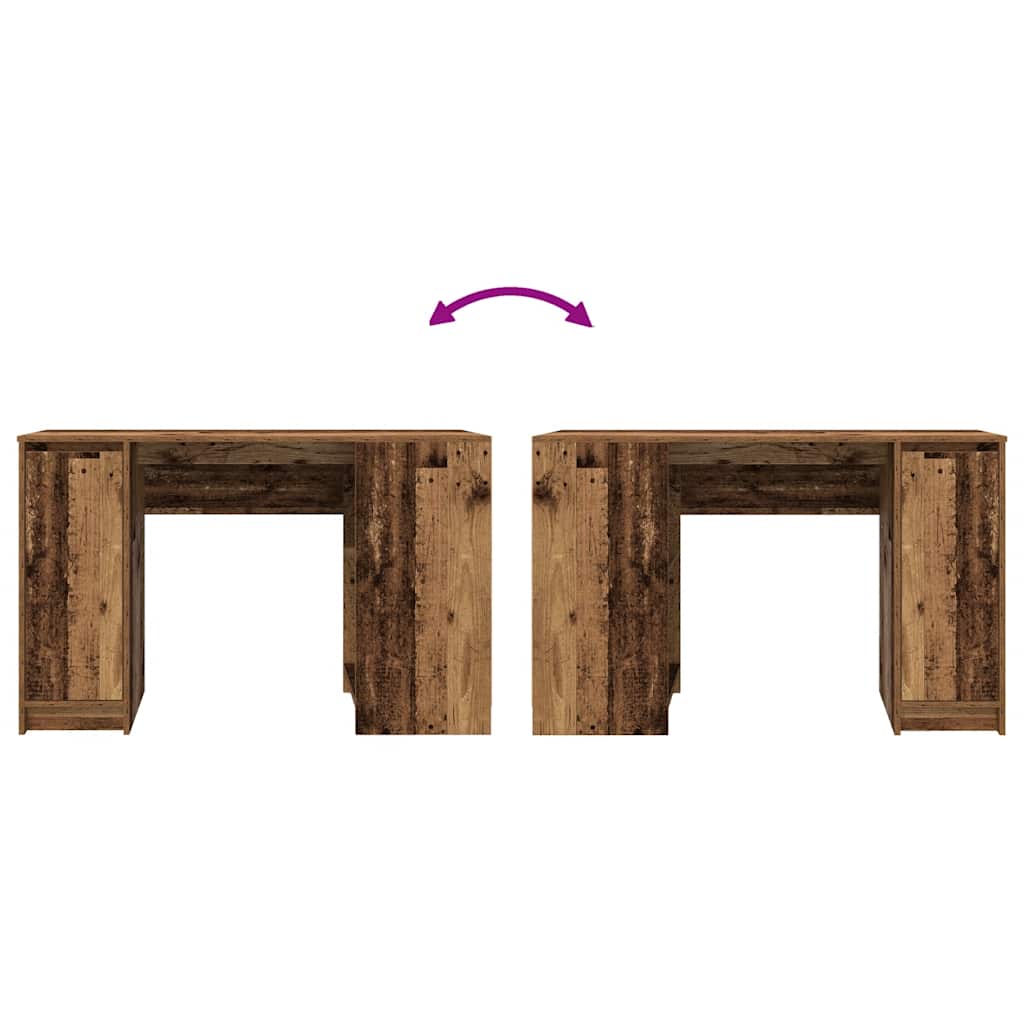 Antik fa szerelt fa íróasztal 120x42x76 cm 9