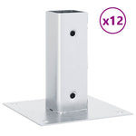 12 db horganyzott acélból oszlopalapok négyzet alakúak 46x46 mm 2