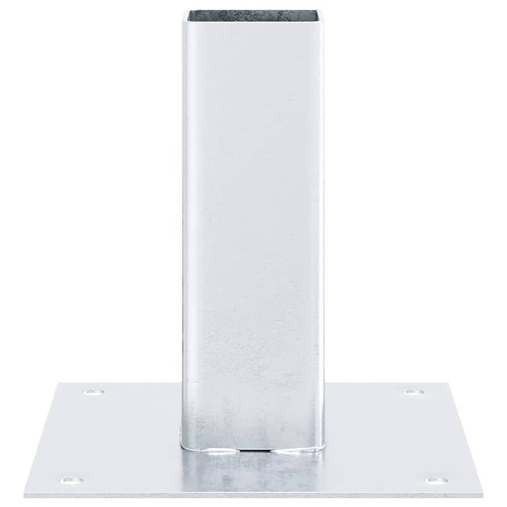 12 db horganyzott acélból oszlopalapok négyzet alakúak 46x46 mm 7