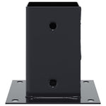 12 db antracit porszórt acél oszlopalapok négyzet alakú 91x91mm 4