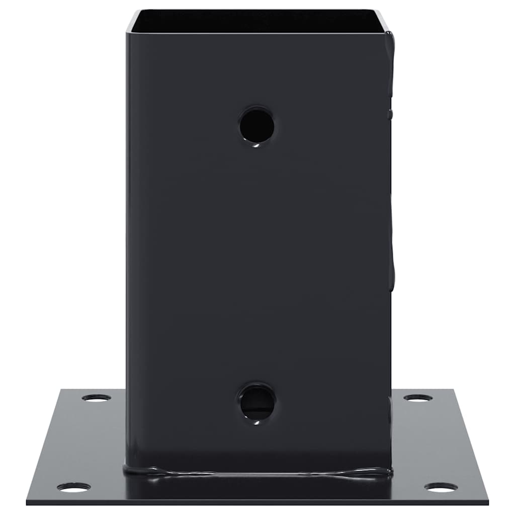 12 db antracit porszórt acél oszlopalapok négyzet alakú 91x91mm 4