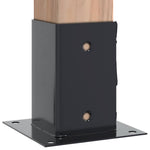 12 db antracit porszórt acél oszlopalapok négyzet alakú 91x91mm 6