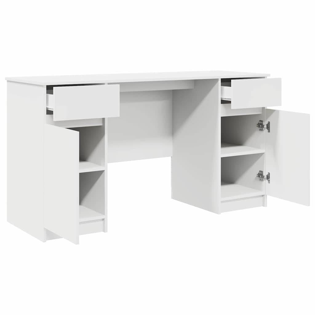Asztal Fehér Szerelt fa 140 x 49 x 76 cm 5