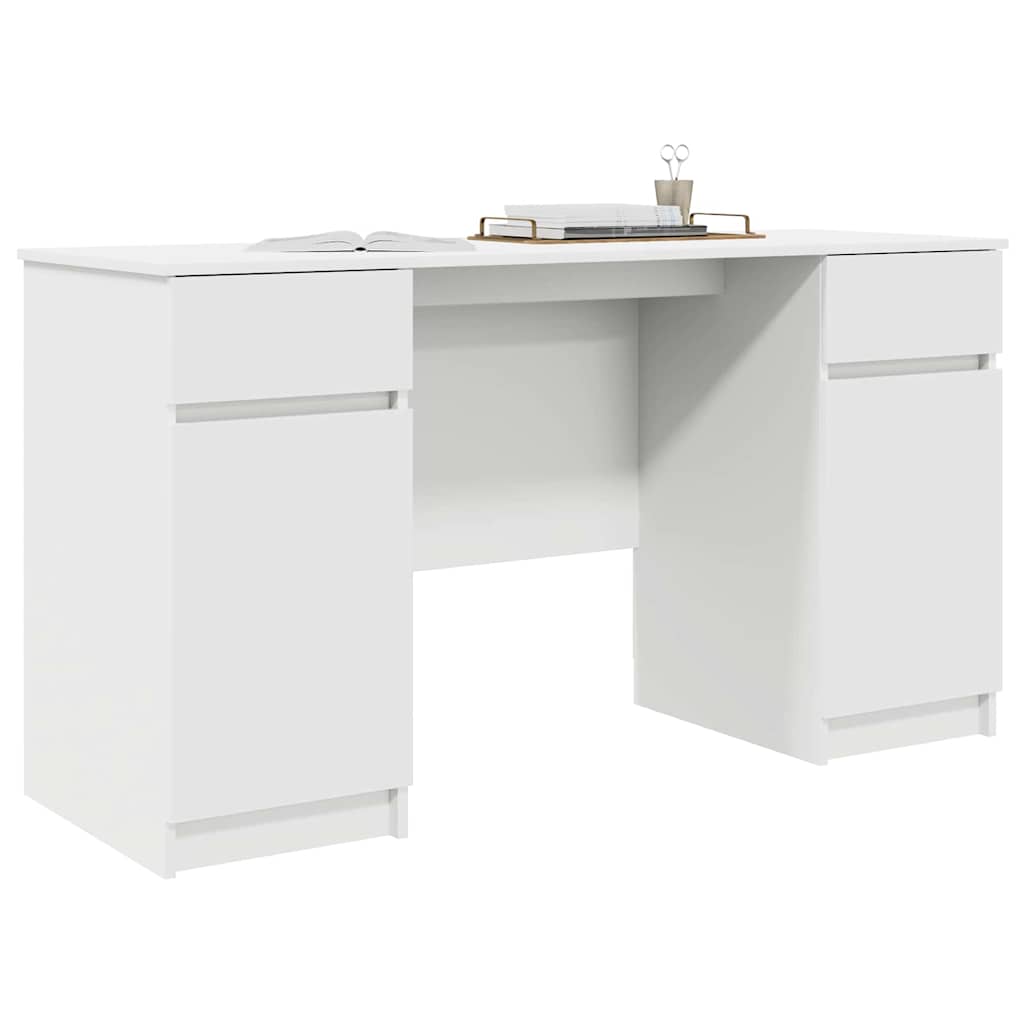Asztal Fehér Szerelt fa 140 x 49 x 76 cm 3