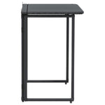 Fekete polyrattan összecsukható kerti asztal 90x51x75 cm 5
