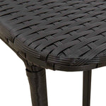 Fekete polyrattan összecsukható kerti asztal 90x51x75 cm 8