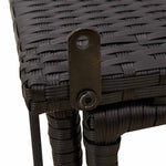 Fekete polyrattan összecsukható kerti asztal 90x51x75 cm 9