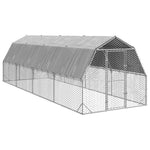 Csirkekifutó tetővel 2,5x8x2,25 m horganyzott acél
