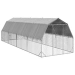 Csirkekifutó tetővel 2,5x8x2,25 m horganyzott acél 5