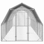 Csirkekifutó tetővel 2,5x8x2,25 m horganyzott acél 3
