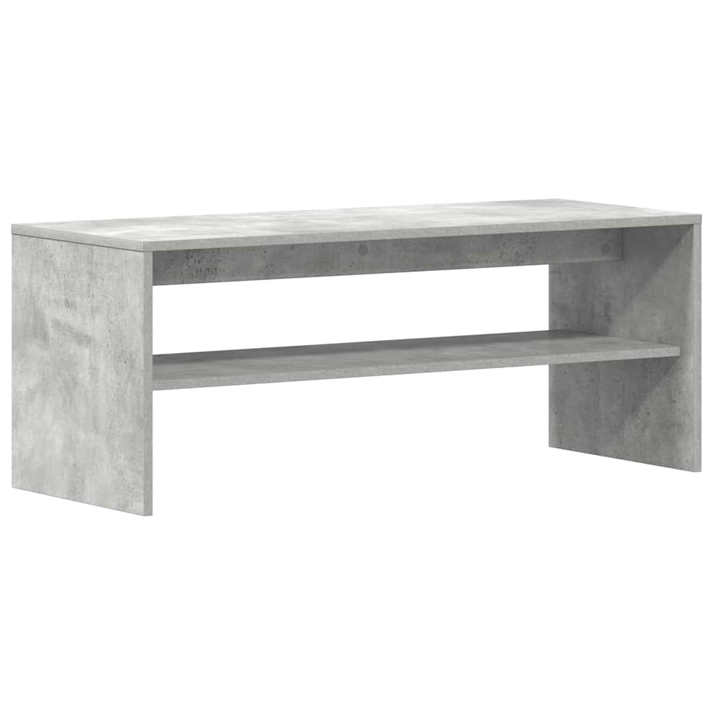 Betonszürke forgácslap TV-szekrény 100 x 40 x 40 cm 7