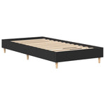 Fekete szerelt fa ágykeret matrac nélkül 90 x 200 cm 7