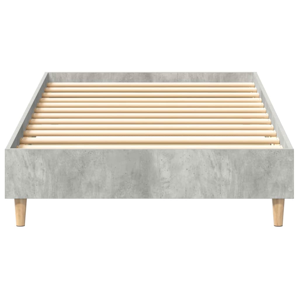 Betonszürke szerelt fa ágykeret matrac nélkül 75 x 190 cm 5