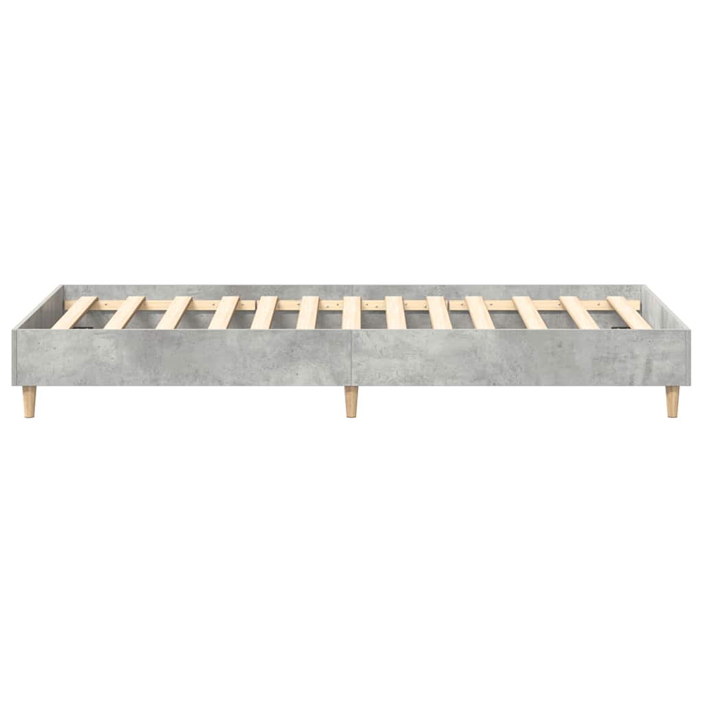 Betonszürke szerelt fa ágykeret matrac nélkül 75 x 190 cm 6