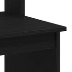 Fekete tölgy szerelt fa íróasztal polcokkal 102 x 45 x 148 cm 8
