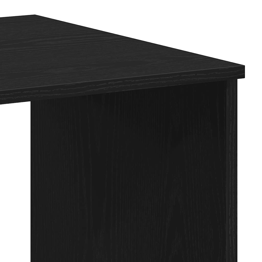 Fekete tölgy szerelt fa íróasztal fiókokkal 102 x 50 x 76 cm 10