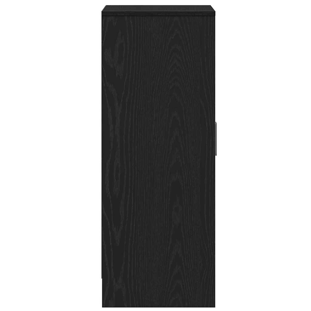 Fekete tölgy szerelt fa cipőszekrény 60x35x92 cm 7